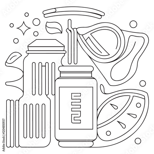 outline supplement vector icon. isolated black simple line element illustration from gym and fitness concept. editable vector stroke supplement icon on white background