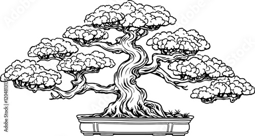 bonsai tree drawing