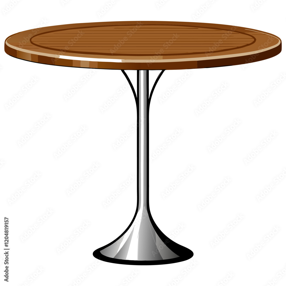 A wooden round table vector illustration (4) A wooden round table vector illustration (4)