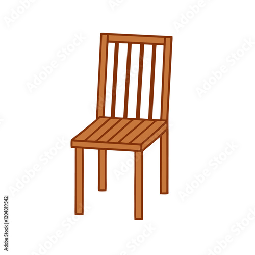 ector illustration of wooden chair vector illustration (5)