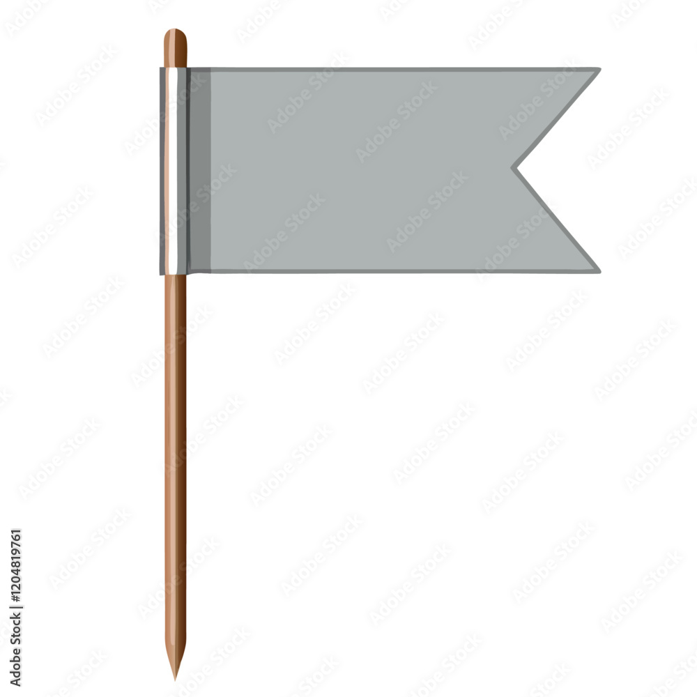 Fototapeta premium Golden Banner on Wooden Pole vector illustration (6)