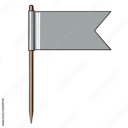 Golden Banner on Wooden Pole vector illustration (5)