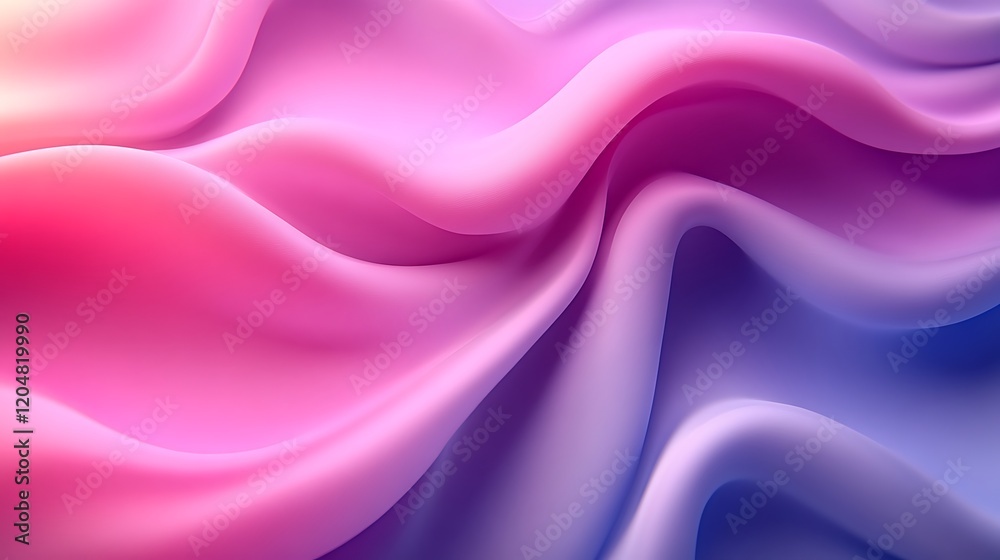 Fototapeta premium Abstract Pink And Purple Wavy Fabric Design