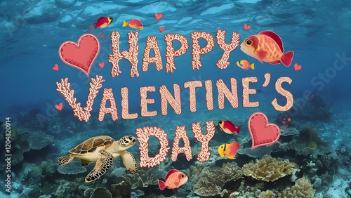Happy Valentine's Day in the water and some fish