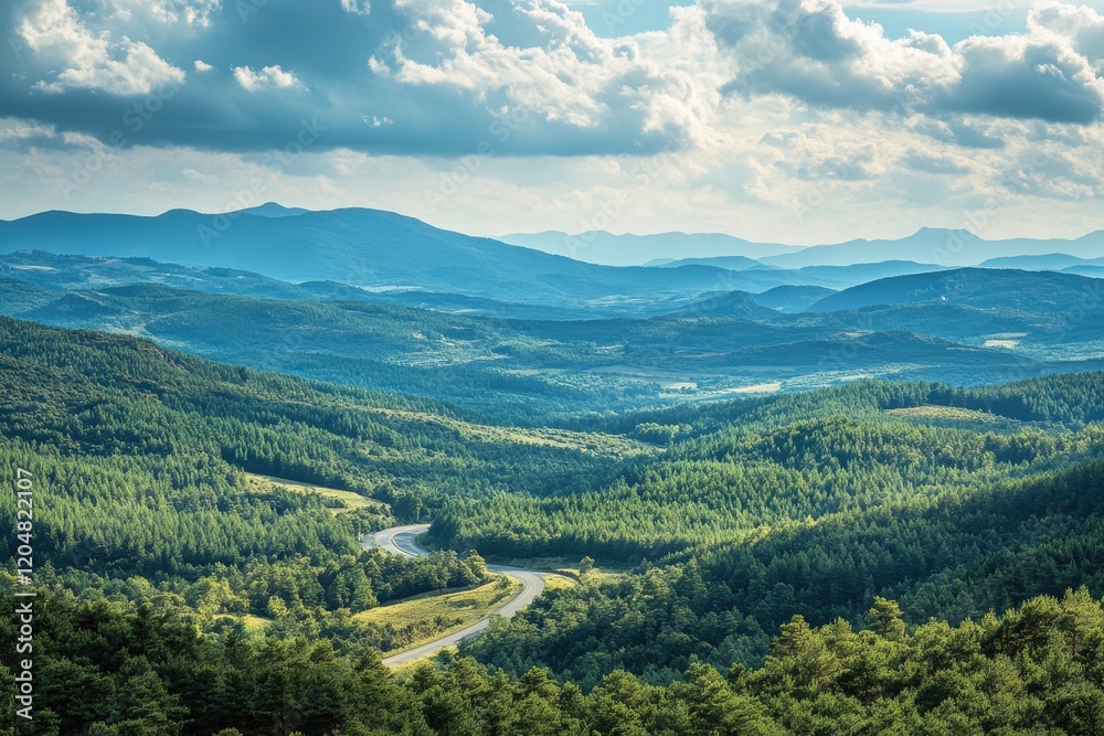Wide angle view of a tunnel entrance in Europe showcasing a highway and mountain forest Wide angle view of a tunnel entrance in Europe showcasing a highway and mountain forest