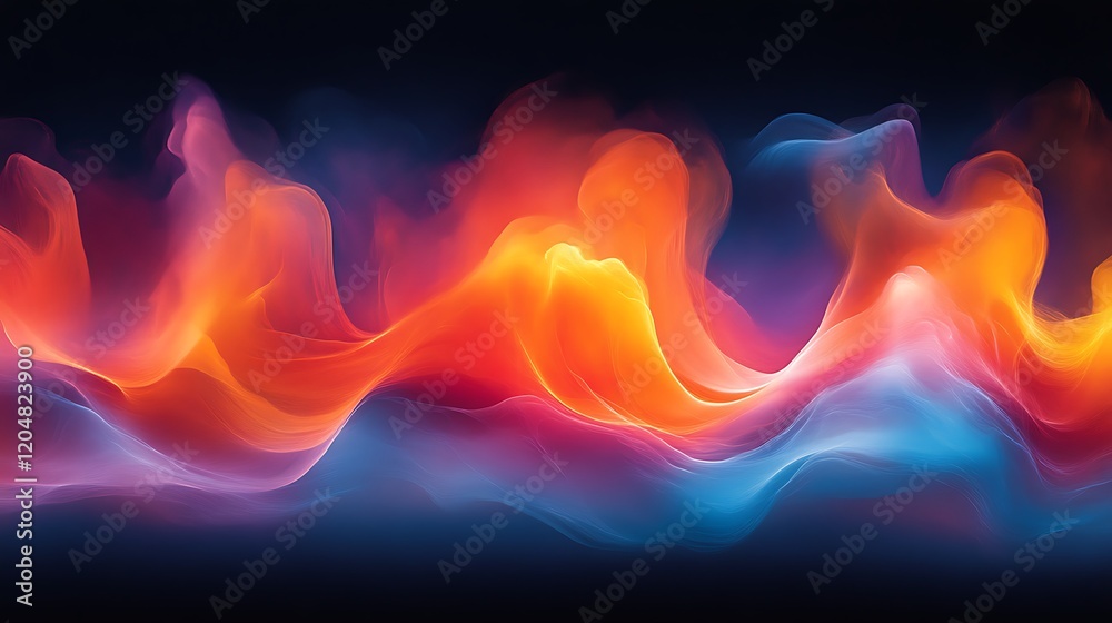 Obraz premium Abstract Colorful Waves of Light and Energy