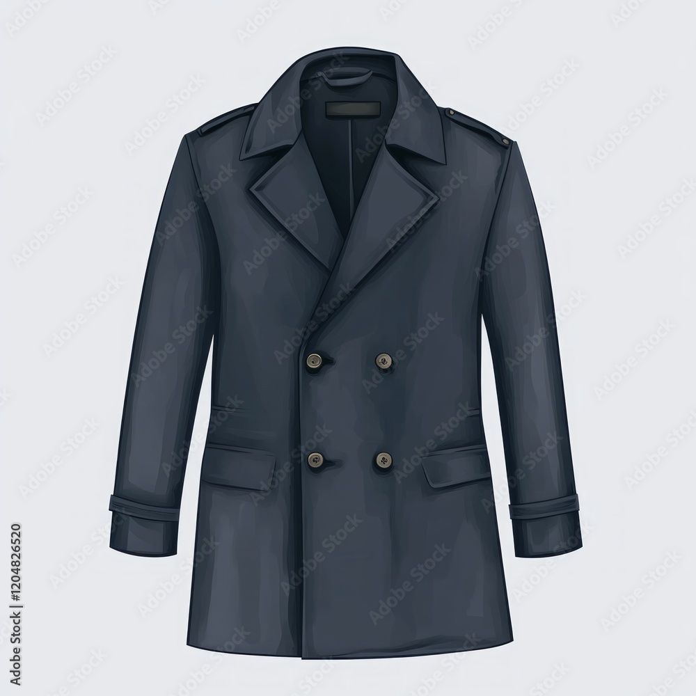 Chic men's classic coat vector illustration Chic men's classic coat vector illustration