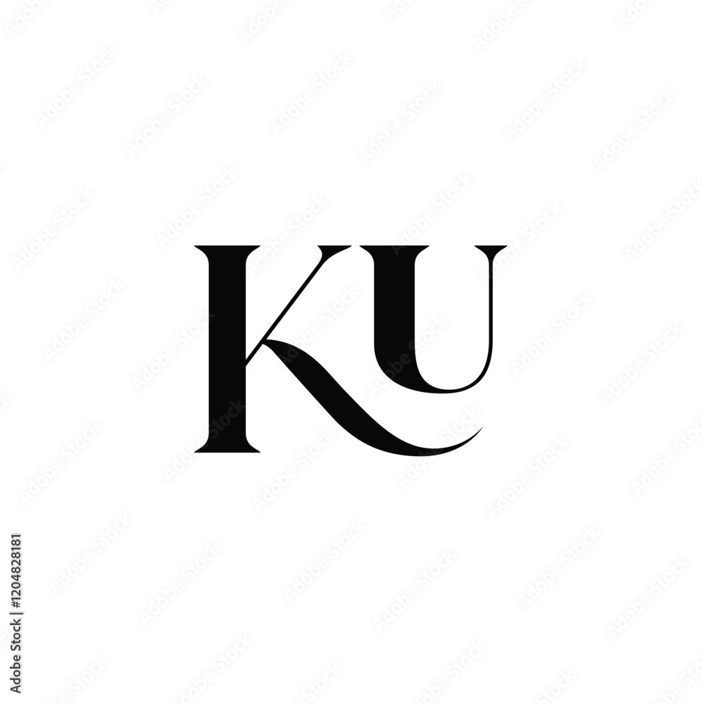 KU monogram logo design letter text name symbol monochrome logotype alphabet character simple logo KU monogram logo design letter text name symbol monochrome logotype alphabet character simple logo