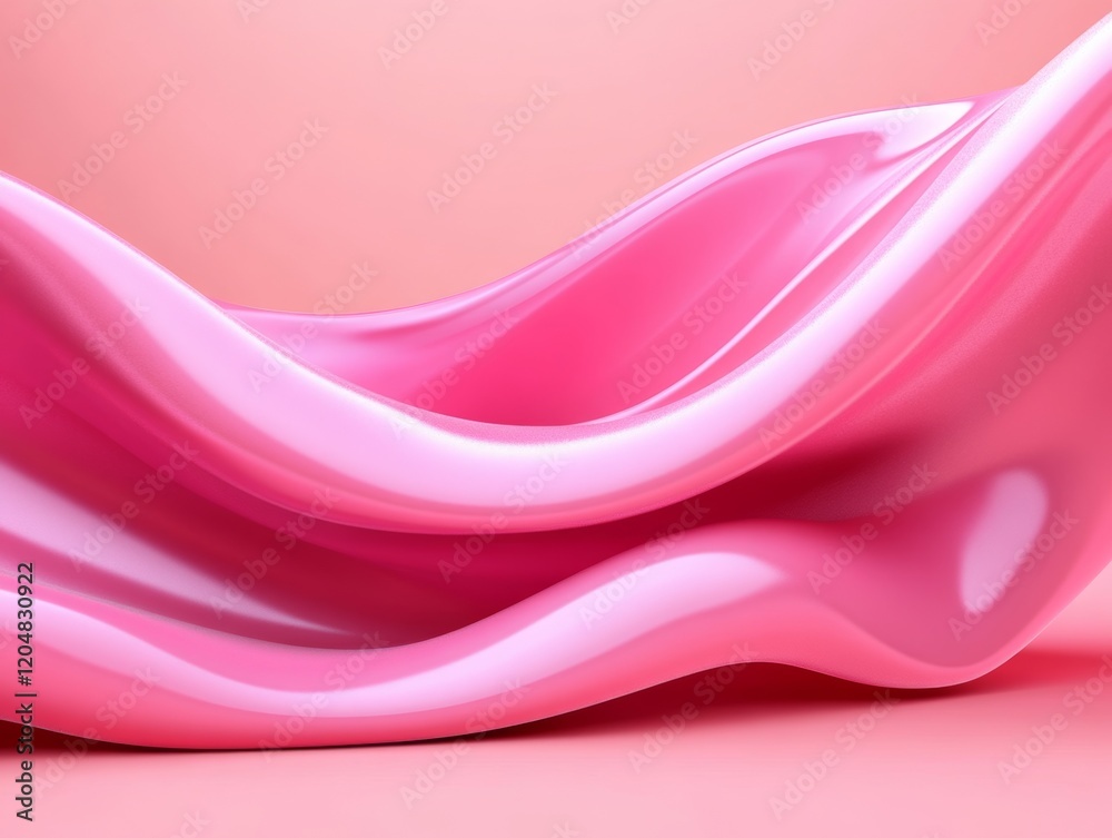 Smooth, flowing pink shapes create a serene vibe. Smooth, flowing pink shapes create a serene vibe.