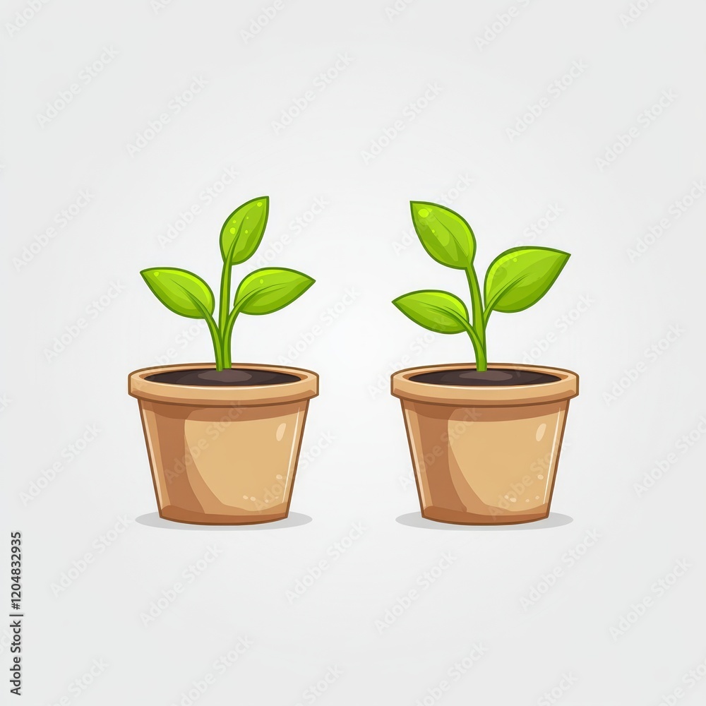 Another seedling containers vector illustration Another seedling containers vector illustration