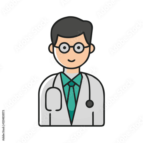 Doctor Icon with Stethoscope
