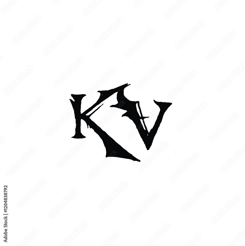 KV monogram logo design letter text name symbol monochrome logotype alphabet character simple logo KV monogram logo design letter text name symbol monochrome logotype alphabet character simple logo