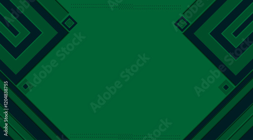 Modern abstract with geometric shape | Abstract background with rectangle, square, shadow for banner, presentation, power point, futuristic, flyer with forest green colour
