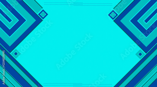 Modern abstract with geometric shape | Abstract background with rectangle, square, shadow for banner, presentation, power point, futuristic, flyer with cyan colour