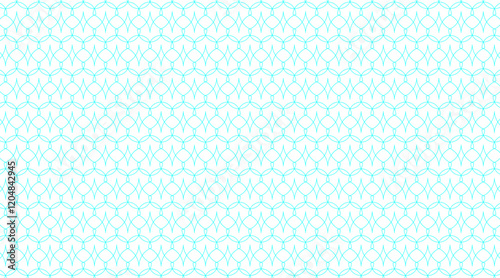 Floral shape pattern background | Seamless pattern background with geometric vector shape | Hexagonal shape pattern design with cyan, white colour 
