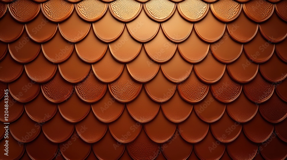 A textured pattern of overlapping, brown scales resembling fish skin or shingles, creating a warm and inviting surface. A textured pattern of overlapping, brown scales resembling fish skin or shingles, creating a warm and inviting surface.