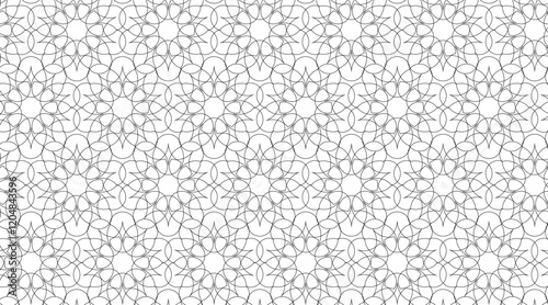 Floral shape pattern background | Seamless pattern background with geometric vector shape | Hexagonal shape pattern design with flower design 