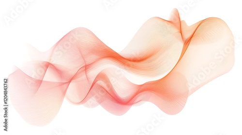 Abstract Orange and Pink Wave Design Illustration