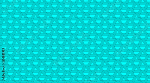 Geometric shape pattern background with line | Triangle shape seamless pattern background design | Pattern background for texture, corporate, banner, decoration with cyan colour