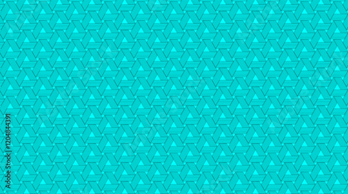 Geometric shape pattern background with line | Triangle shape seamless pattern background design | Pattern background for texture, corporate, banner, decoration with cyan, teal colour