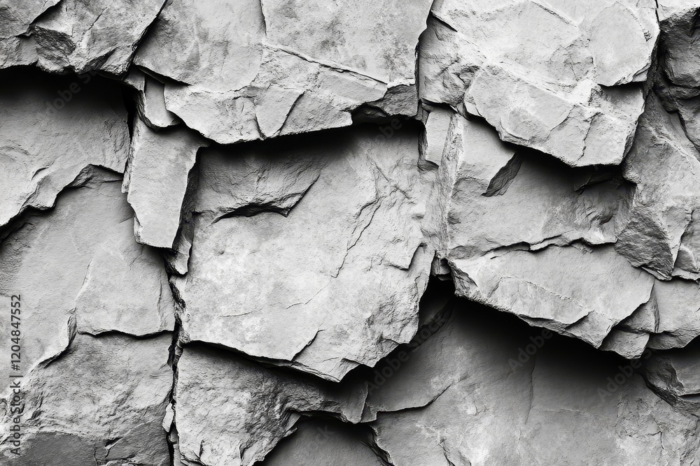 Obraz premium Gray Textured Stone Surface Abstract Digital Design, Generative AI