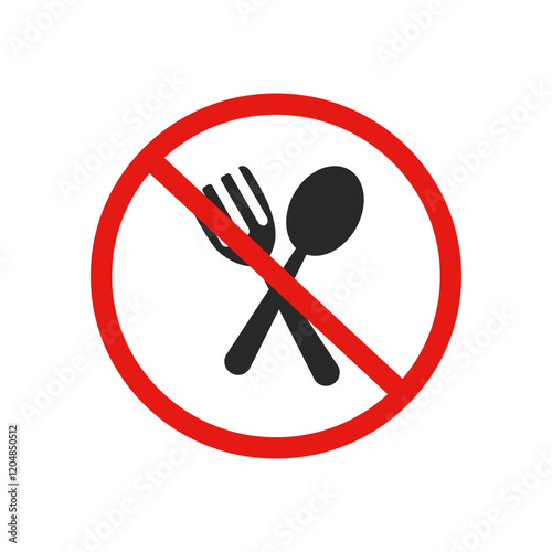 No food or drink sign icon on white background.