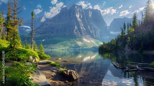 Unique Water Droplet Shaped Lake In A Lush Forest

 photo