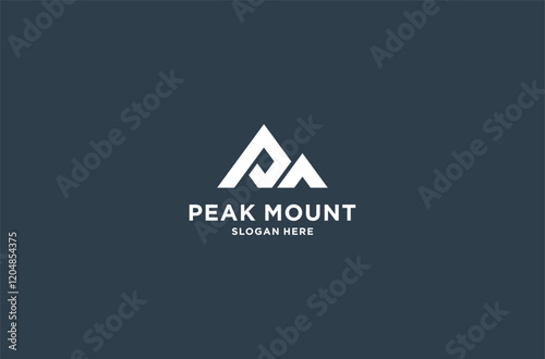 peak mount logo design premium vector.