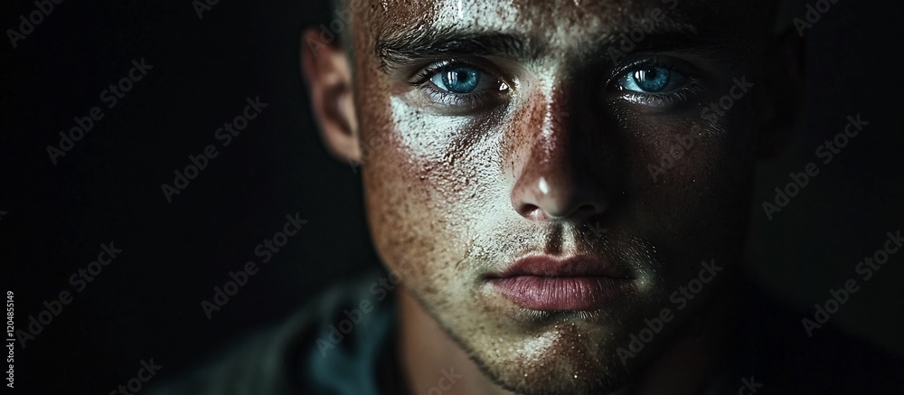 Intense Gaze: A Portrait of Determination Intense Gaze: A Portrait of Determination