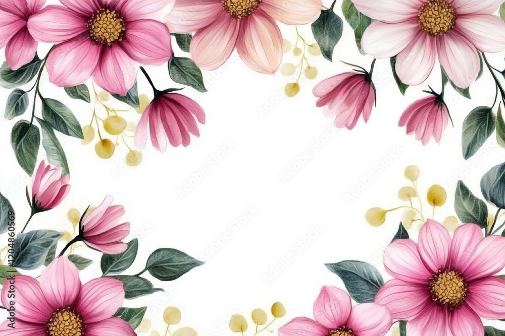 Fototapeta premium Experience the tranquility of nature through this delightful floral setting.
