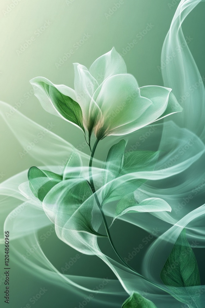 Fototapeta premium Gentle Nature Digital Background with Smooth Flow, Generative AI