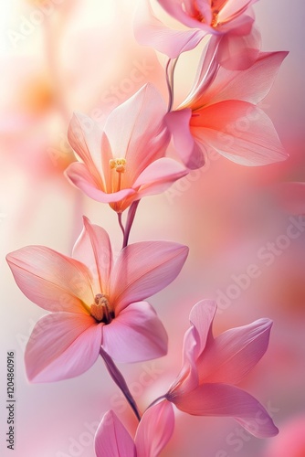 Gentle Nature Digital Background with Smooth Flow, Generative AI