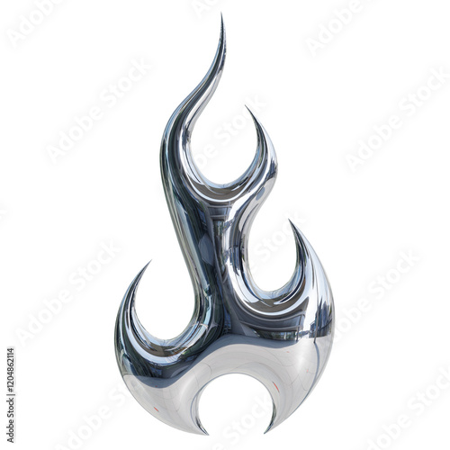 3d chrome metal collection y2k elements