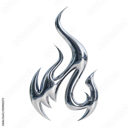3d chrome metal collection y2k elements