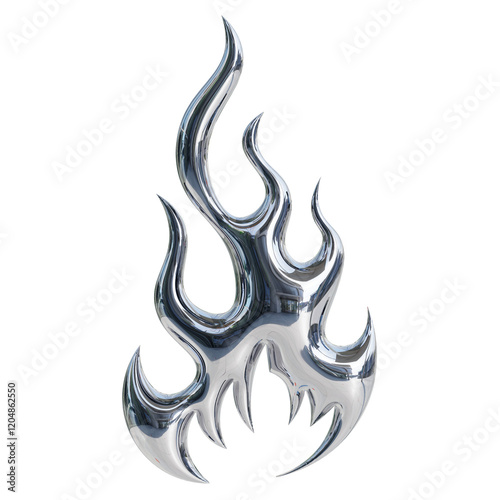 3d chrome metal collection y2k elements