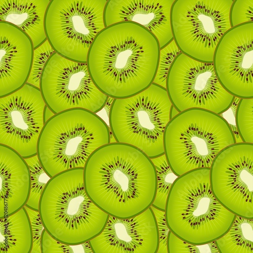 slice of kiwi fruit background pattern