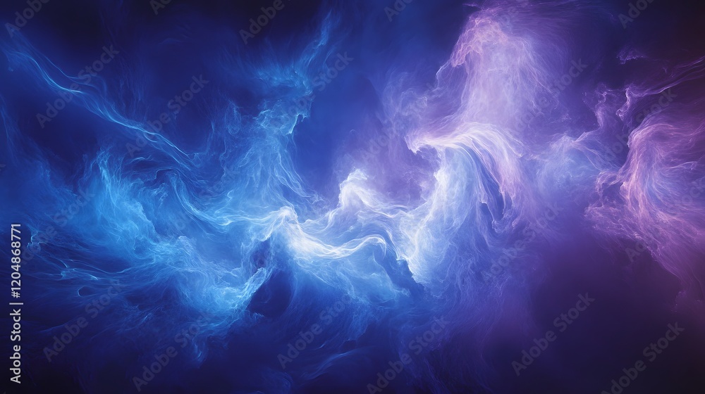 Obraz premium Celestial motion of ethereal clouds cosmic space abstract art digital environment wide angle mystical beauty