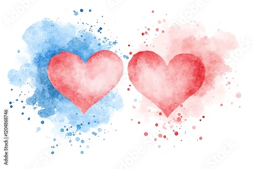 Heartfelt valentine's day watercolor art colorful expressions of love and romance
