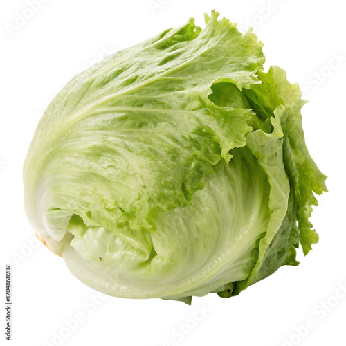 Iceberg lettuce isolated on transparent background