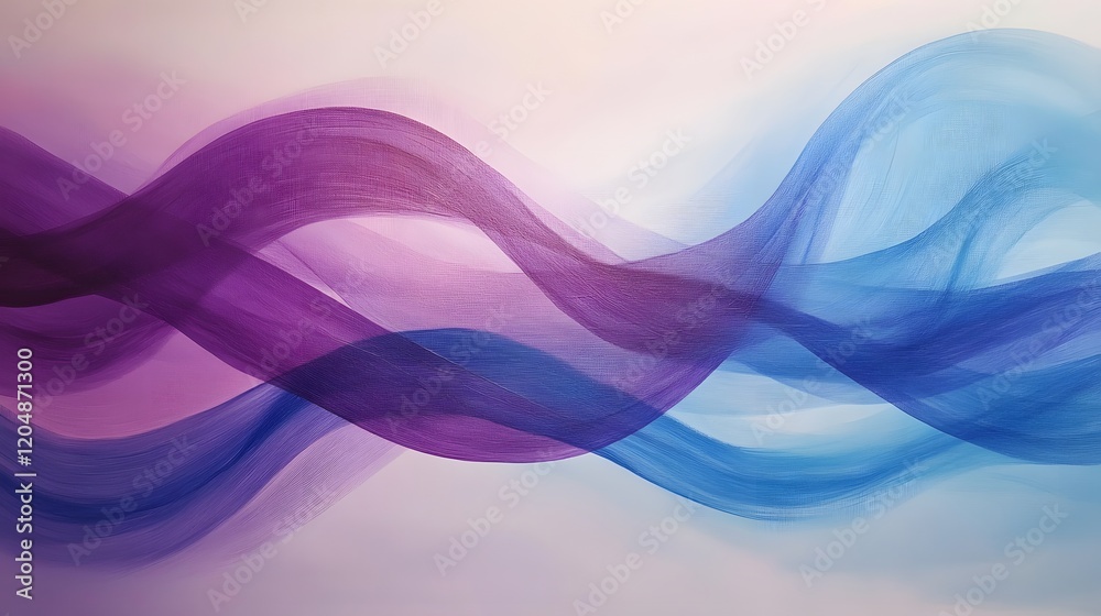 Obraz premium Flowing waves of colorful abstract art studio digital artwork modern environment eye level serenity concept