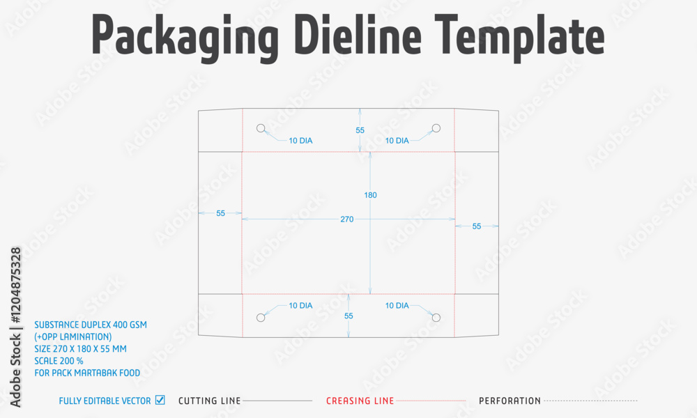 Packaging Dieline Template. 2D Technical Drawing File Eps Scale. Fully editable vector. Prepared for production Packaging Dieline Template. 2D Technical Drawing File Eps Scale. Fully editable vector. Prepared for production