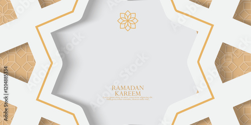 greeting cards Ramadan and Eid background with copy space,Eid Al-Fitr Mubarak, Ramadan Kareem, Islamic Style Greeting Background Collection Set with Arabic Ornaments