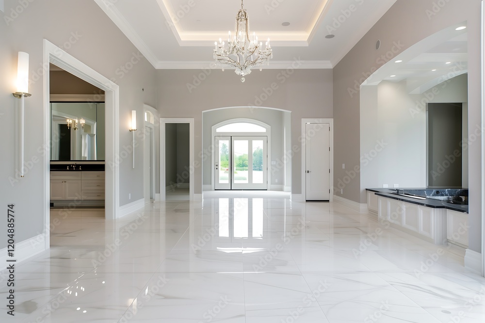 Luxury studio interior design with marble flooring, a statement chandelier, and elegant built-in cabinetry for a sophisticated aesthetic. Luxury studio interior design with marble flooring, a statement chandelier, and elegant built-in cabinetry for a sophisticated aesthetic.