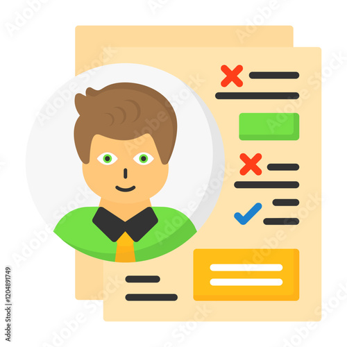 Evaluation Flat Style Icon