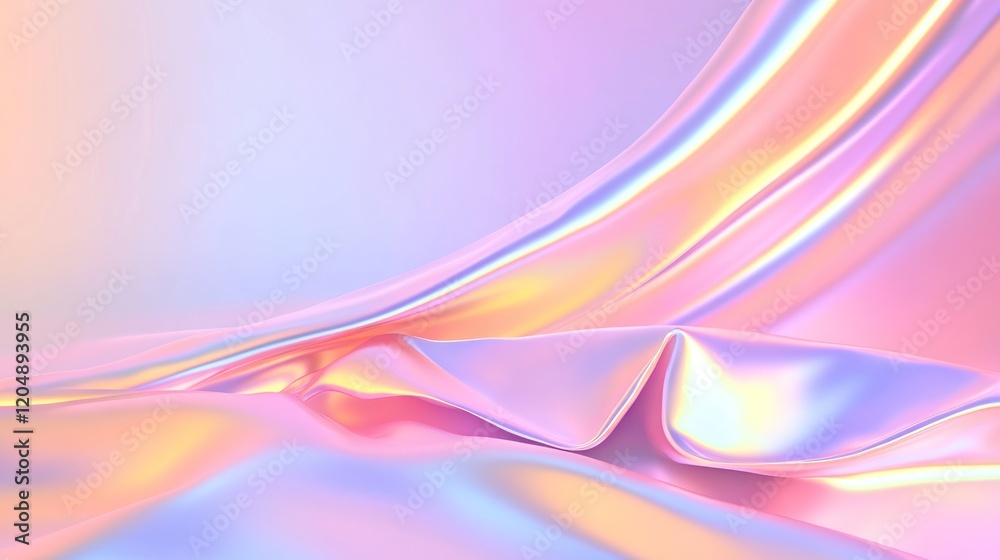 Fototapeta premium Pink Holographic Textured Background in Synthwave Style for Retro-Futuristic Designs