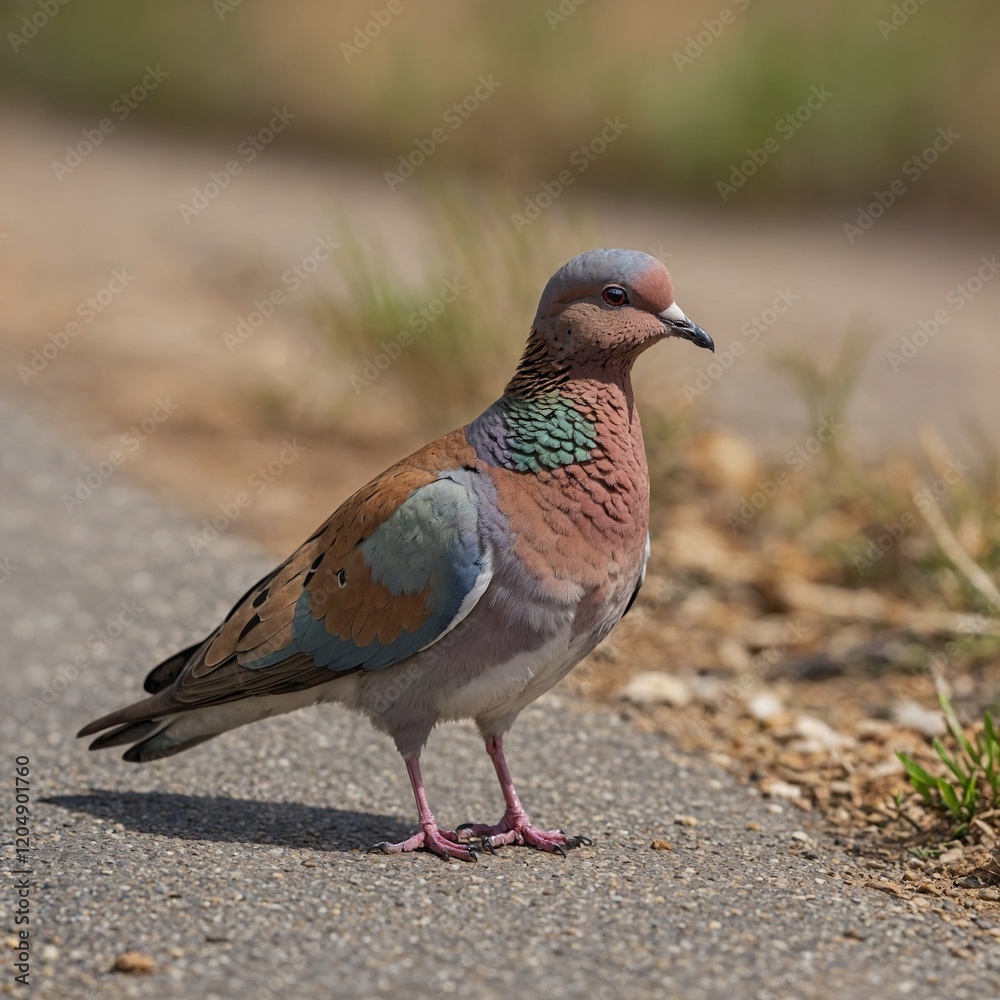Zenaida Dove bird with background. pigeon sit on road. African Collared Dove. Zenaida Dove bird with background. pigeon sit on road. African Collared Dove.