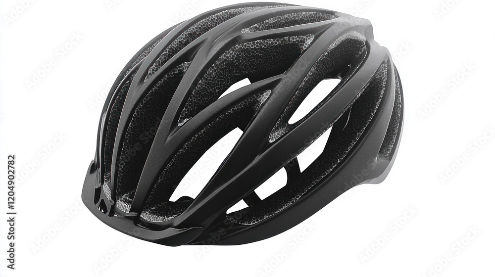 Black bike helmet, studio shot, safety gear, cycling Black bike helmet, studio shot, safety gear, cycling