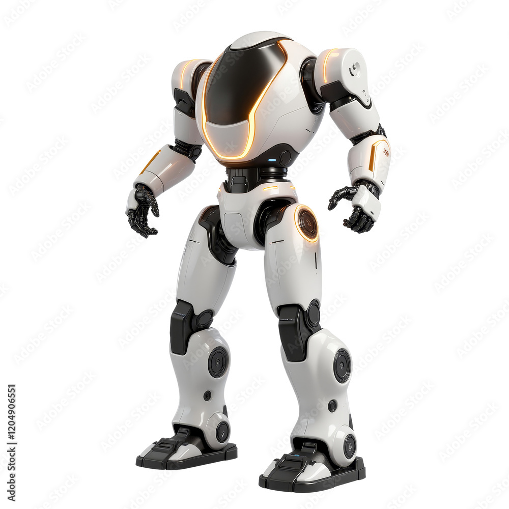 Sleek Bipedal Robot Showcasing Advanced Industrial Design Sleek Bipedal Robot Showcasing Advanced Industrial Design