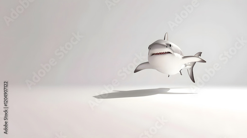 Cute Little Shark Floating Calmly: Small Size and Playful Movements Creating Adorable and Peaceful Appearance photo