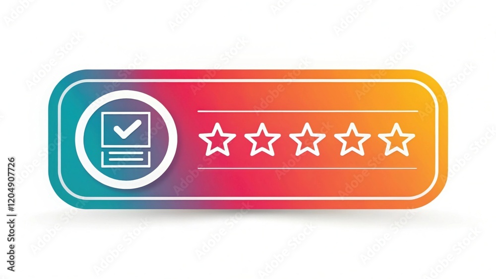 © mangolovemom - A colorful rating banner featuring five stars and a checkmark, symbolizing approval and positive feedback. © mangolovemom - A colorful rating banner featuring five stars and a checkmark, symbolizing approval and positive feedback.